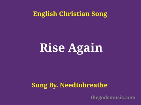 Rise Again Song Lyrics