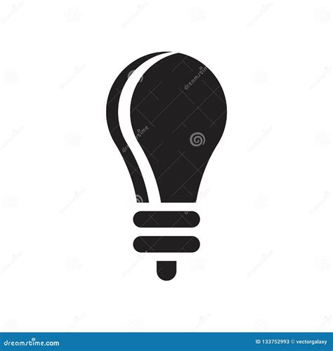 Light Bulb Turned Off Icon Vector Isolated on White Background Stock ...