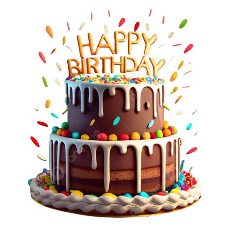 Premium Happy Birthday Cake, Premium Design, Birthday Cake, 3d PNG Transparent Clipart Image and ...