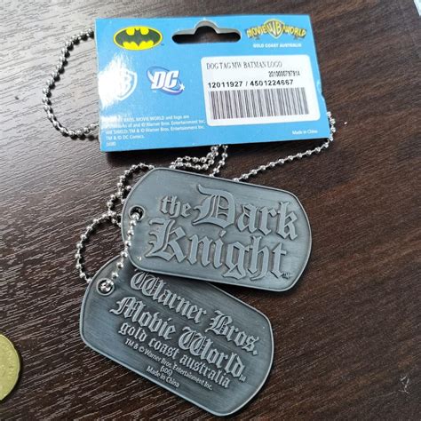 Batman Dog Tag Keychain, Hobbies & Toys, Collectibles & Memorabilia, Fan Merchandise on Carousell