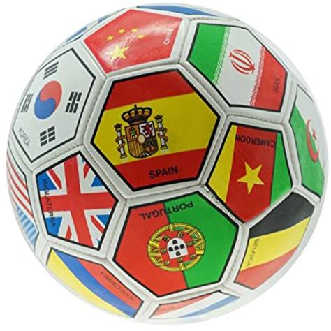 Mozlly Soccer Ball International Country Flags Soft Touch Durable World ...