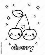 Cherries Coloring Page sketch template