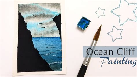 Super easy watercolor ocean painting tutorial for beginners » How to ...