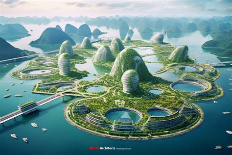 Smart City futuristic 2100 off the of Ha Long Bay on Behance