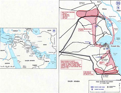 Map of the Gulf War 1990