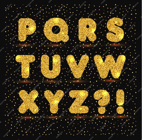 Premium Vector | Gold alphabet in metallic style