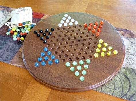 Custom Chinese Checkers Game Board With Marbles by Three Trees Workshop | CustomMade.com