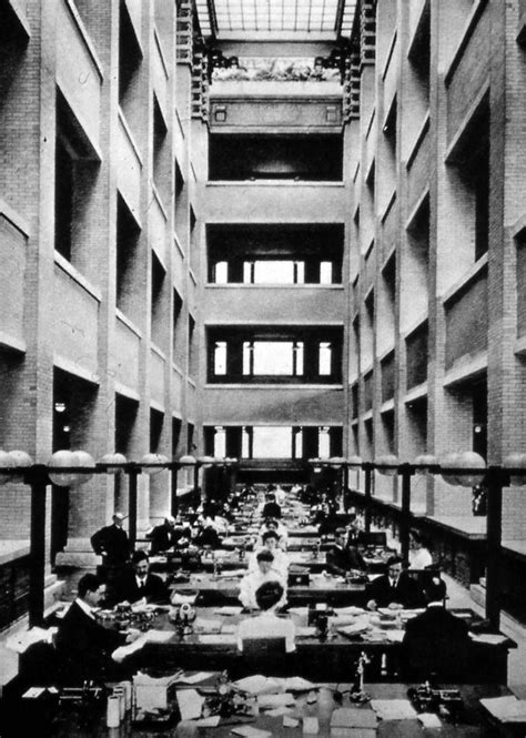 Larkin Administration Building Interior | Frank lloyd wright ...