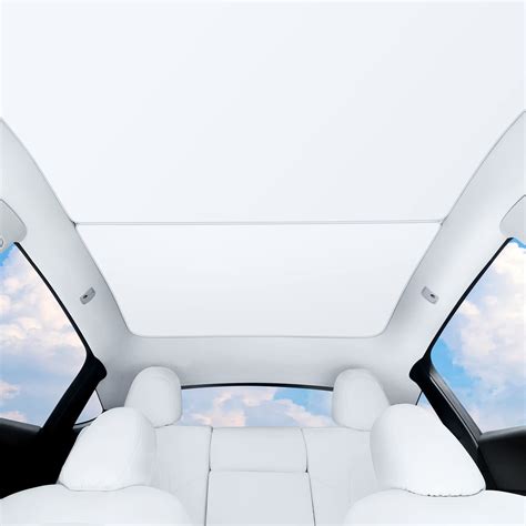 Buy Roof Sunshade for Tesla Model Y, YONZEE No Sag Sunroof Shade ...