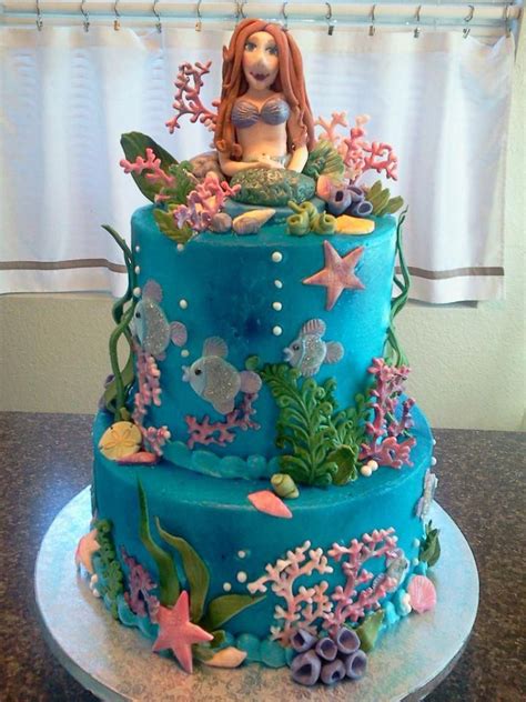 under the sea Arial the mermaid cake yum | Cake, Mermaid cakes, Party cakes