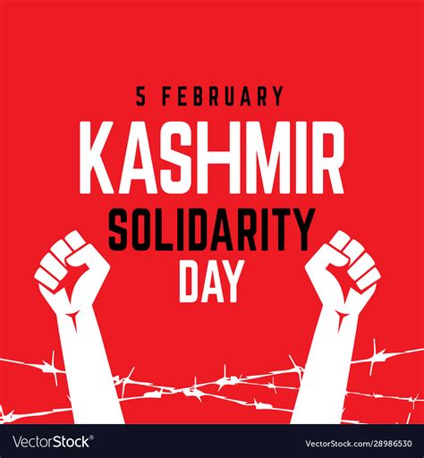 5th february kashmir solidarity day Royalty Free Vector