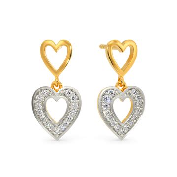 14KT My Heart's Desire Diamond Drop Earring | Melorra