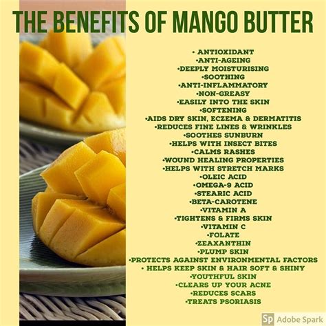 Mango Butter. My second butter of choice always. It has so many natural benefits and it feels ...