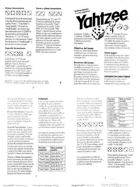 Yahtzee Rules Printable - Customize and Print