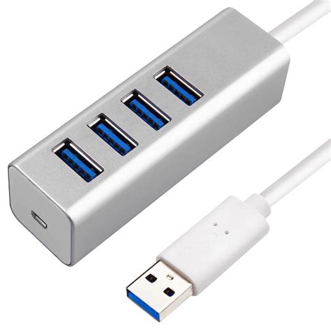 4 port USB 3.0 Hub Type C Multi Function USB Hub 3.0 Type C Aluminum ...