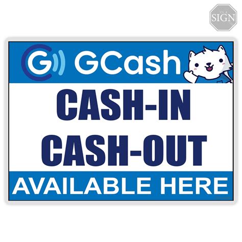 Gcash Cash in Cash Out Sign - Laminated Signage - A4/A3 Size | Shopee Philippines