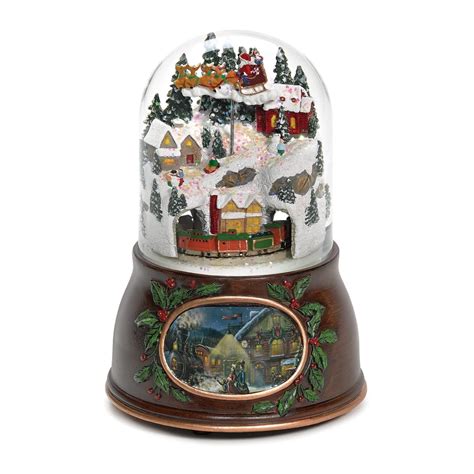 Snowy Village Christmas Snow Globe | Musical snow globes, Snow globes, Christmas snow globes