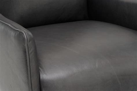 Fully Dark Blue Leather Chair | Schneiderman's Furniture