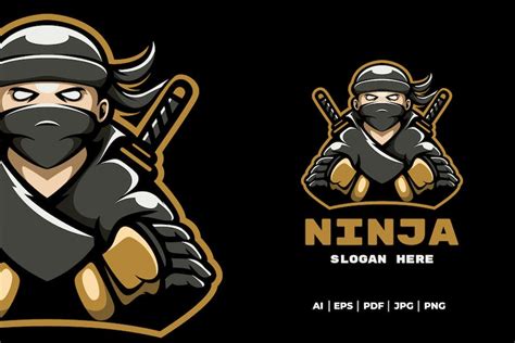 Ninja mascot logo, Logos ft. mascot & vector - Envato Elements