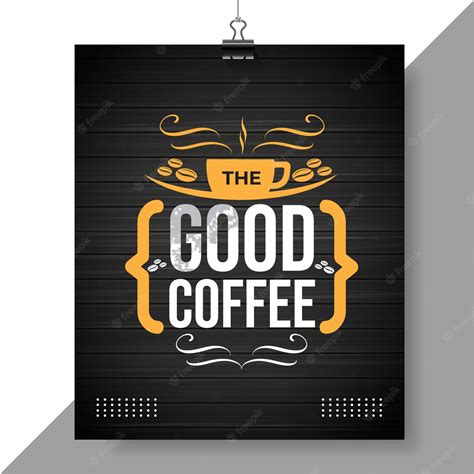 Premium Vector | Coffee quotes poster design