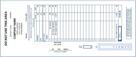 Bank Deposit Slip Template | Print Bank Deposit Slip