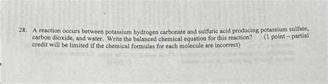 Solved A reaction occurs between potassium hydrogen | Chegg.com