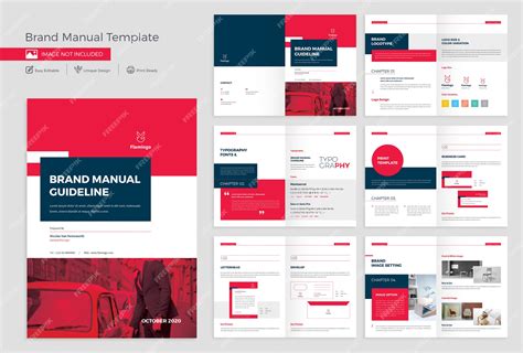 Premium PSD | Brand Manual Template Design