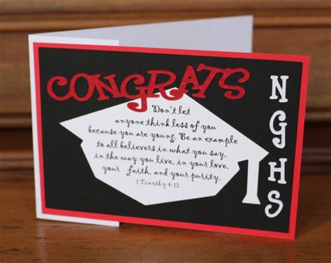 Custom Christian Graduation Card CONGRATS with Scripture | Etsy