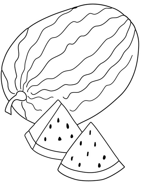 colouring pictures of a watermelon - Clip Art Library