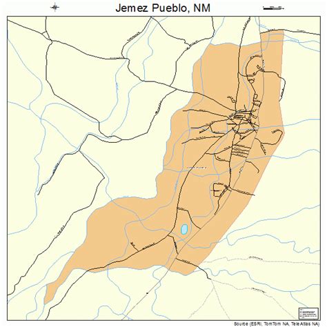 Jemez Pueblo New Mexico Street Map 3535250