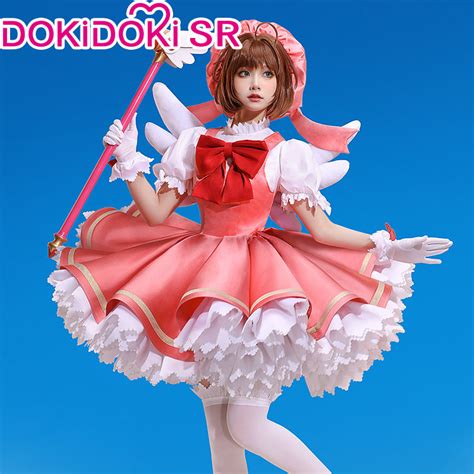 DokiDoki-SR Anime Card Captor Sakura Cosplay Kinomoto Sakura Costume W ...