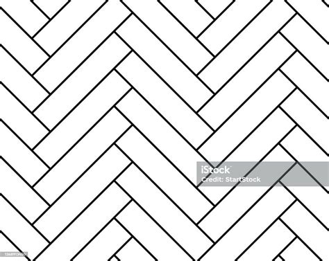 Herringbone Floor Seamless Texture For Parquet Design Black And White Geometric Tiles ...