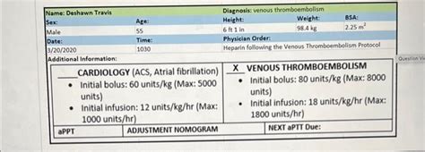 Solved Available Medications: Heparin Sodium Injection 10000 | Chegg.com