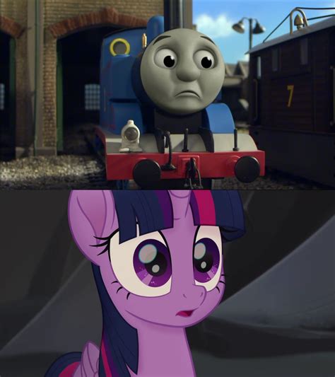 Thomas and Twilight Sparkle's realization faces by Curtis-Parish on DeviantArt