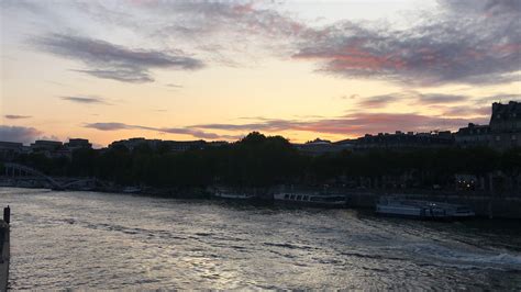 Paris and the seine river at sunset : r/SkyPorn