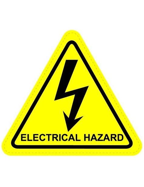 Electrical Hazard Warning Sign Sticker