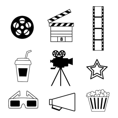 Cinema symbols-Vektoren und -Illustrationen zum kostenlosen Download | Freepik