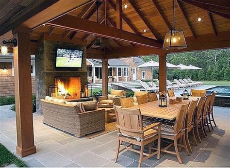 Top 60 Best Patio Fireplace Ideas - Backyard Living Space Designs