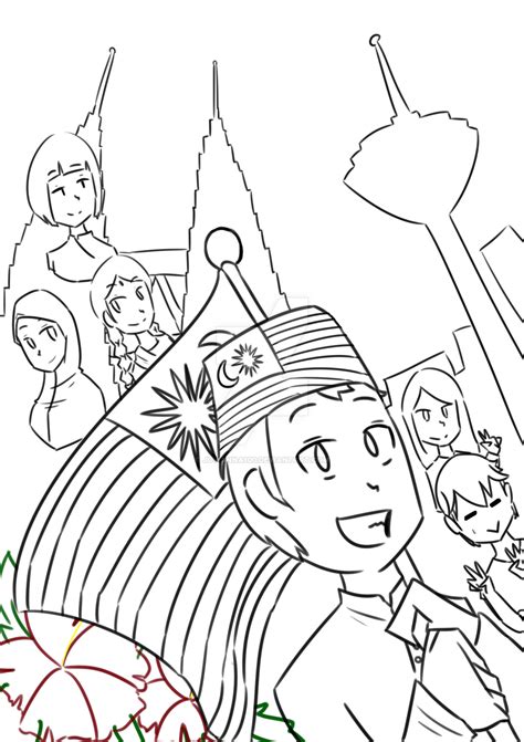 Merdeka Pictures Colouring Pages Sketch Coloring Page | Images and ...