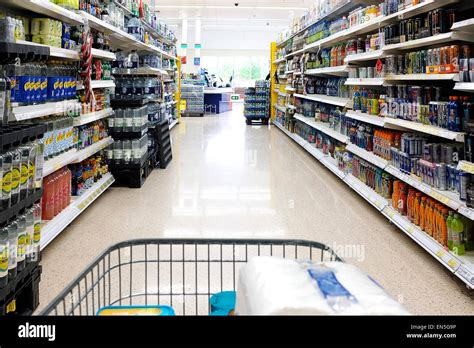 The interior of a Tesco supermarket Stock Photo - Alamy