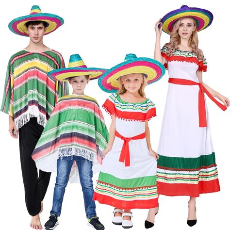 Hot Selling Newest Festival Party COS Halloween Mexico Dress Color ...