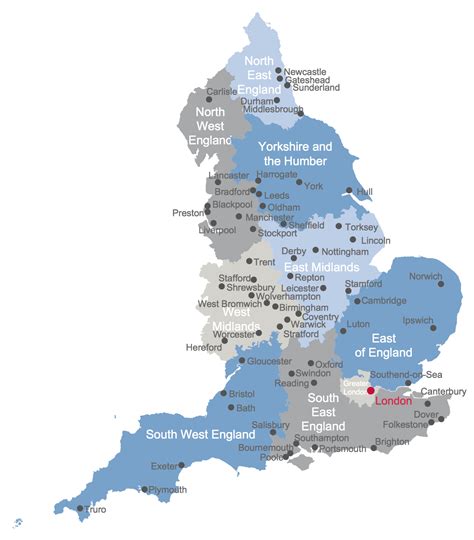 Map Of Uk With Regions