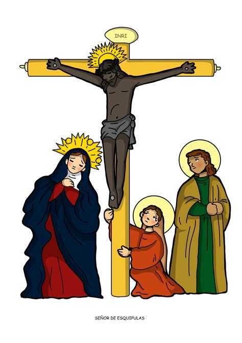 Dibujos para catequesis: NUESTRO SEÑOR JESUCRISTO CRUCIFICADO DE ESQUIPULAS