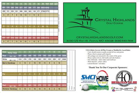 Crystal Highlands Golf Club - Course Profile | Course Database