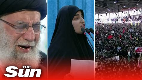 Qasem Soleimani funeral - Huge crowds as daughter threatens US