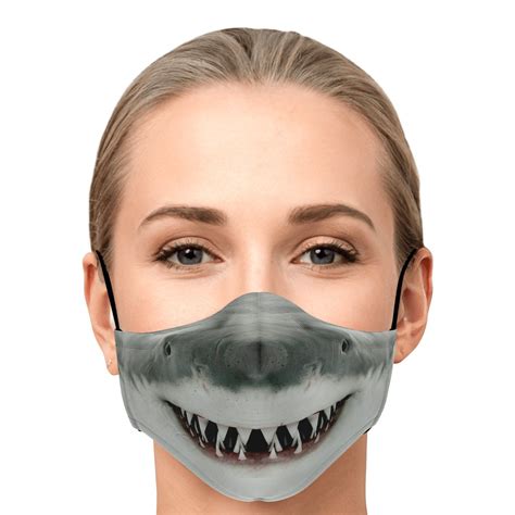 Great White Shark Face Mask With PM2.5 Filter - RobinPlaceFabrics
