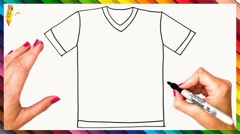 How To Draw A T-Shirt Step By Step 👕 T-Shirt Drawing Easy - YouTube