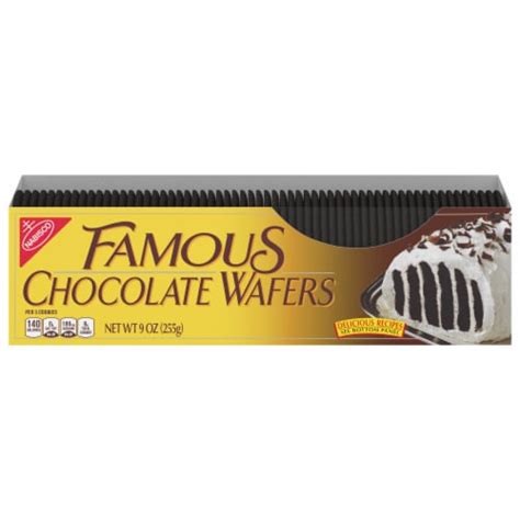 Nabisco Famous Chocolate Wafers Chocolate Cookies, 9.0 oz - Kroger