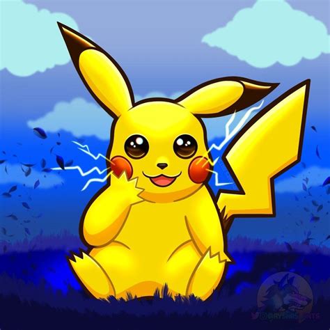 Pikachu fan art with a blue background Procreate App, Pikachu, Fan Art ...