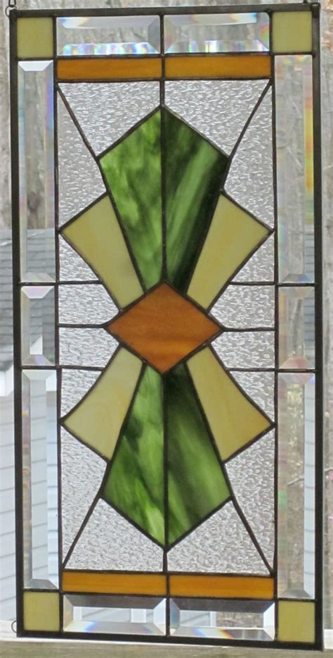 Art Deco Green, Ivory, Amber 2012 | Stained glass patterns, Stained glass crafts, Stained glass ...